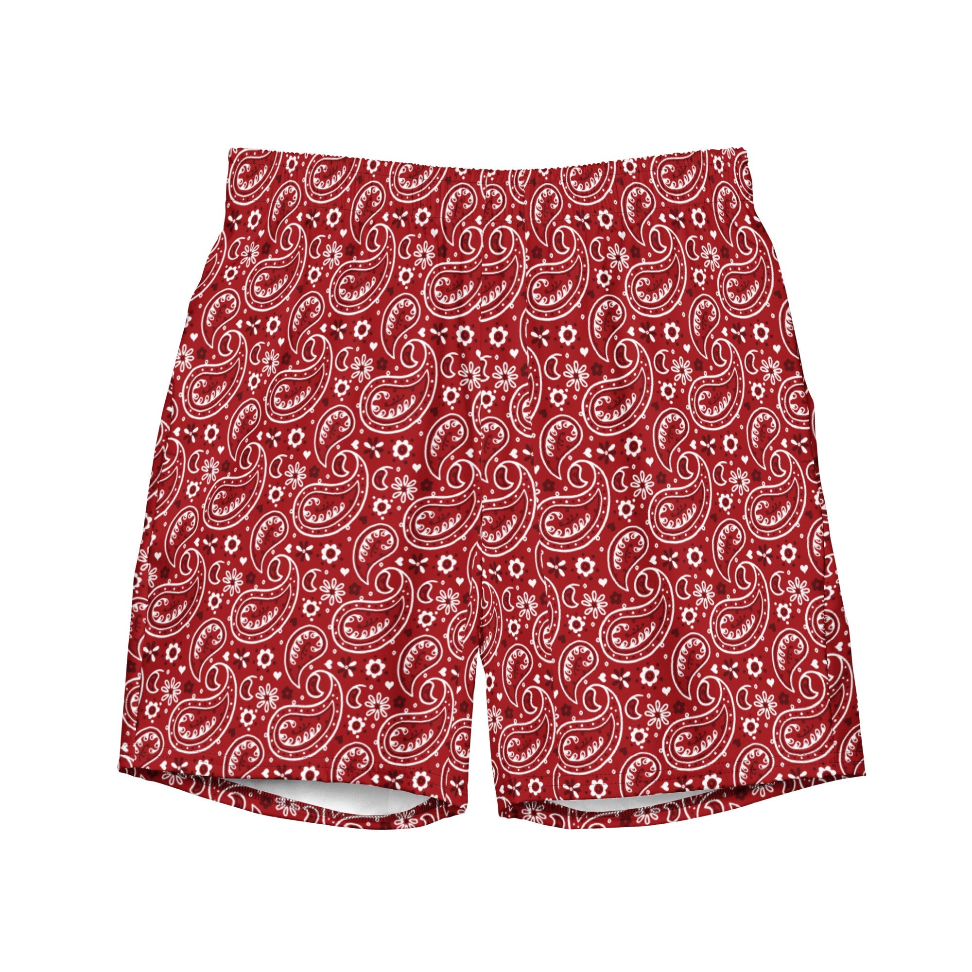 Red Bandana Men's Swim Trunks