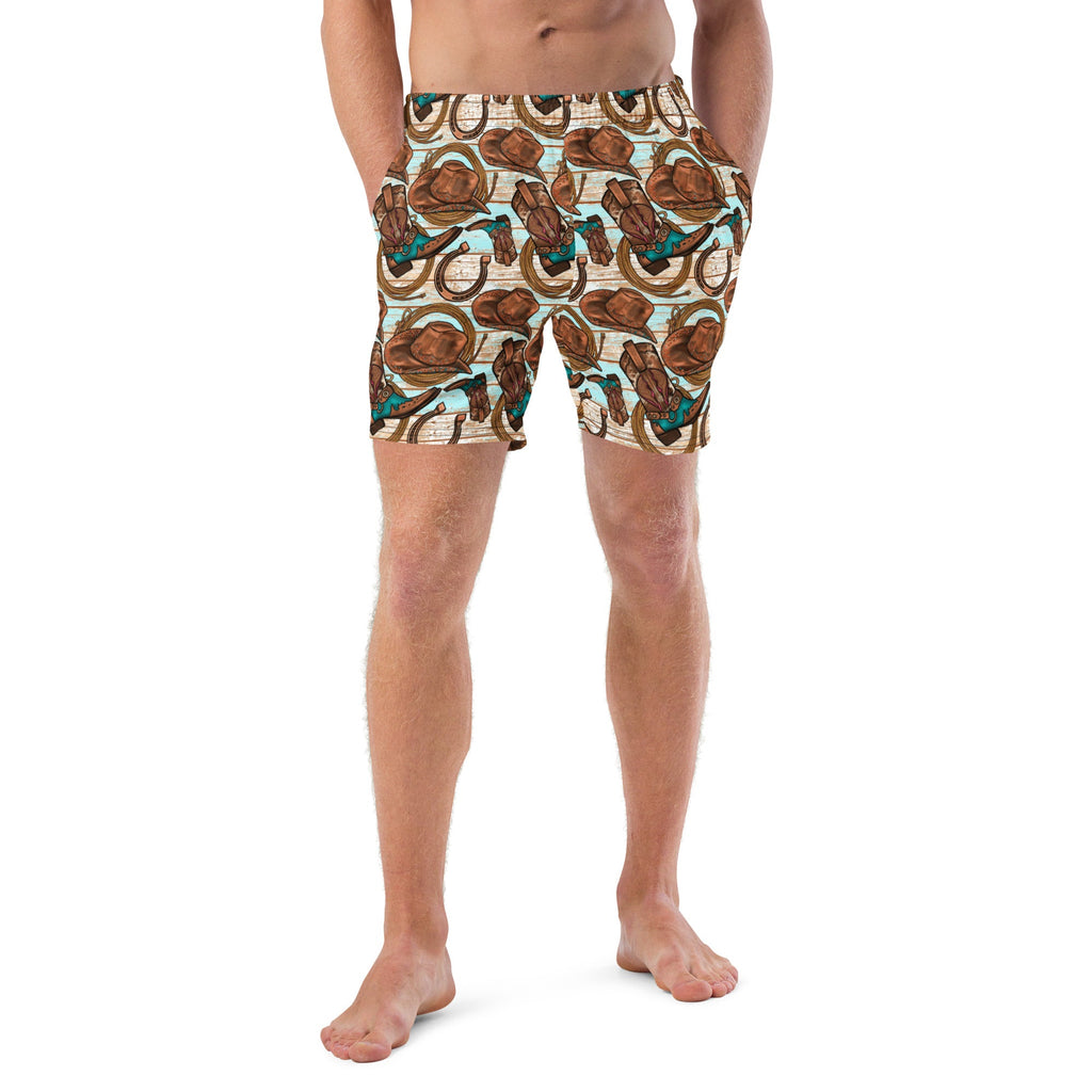 Cowboy Up Men's Swim Trunks