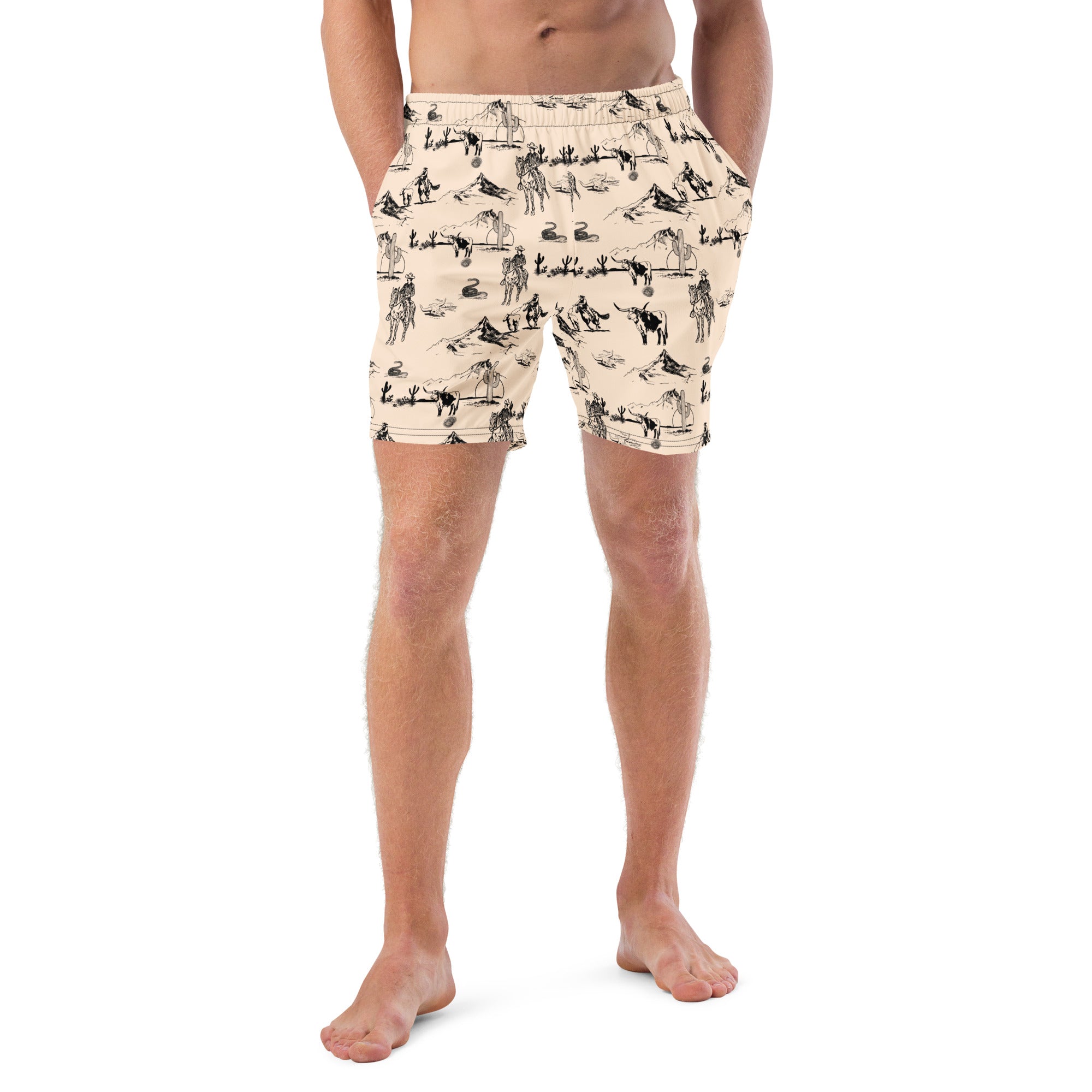 Cowboy Ranch Men's Swim Trunks
