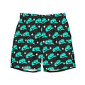 Turquoise Hat Men's Swim Trunks