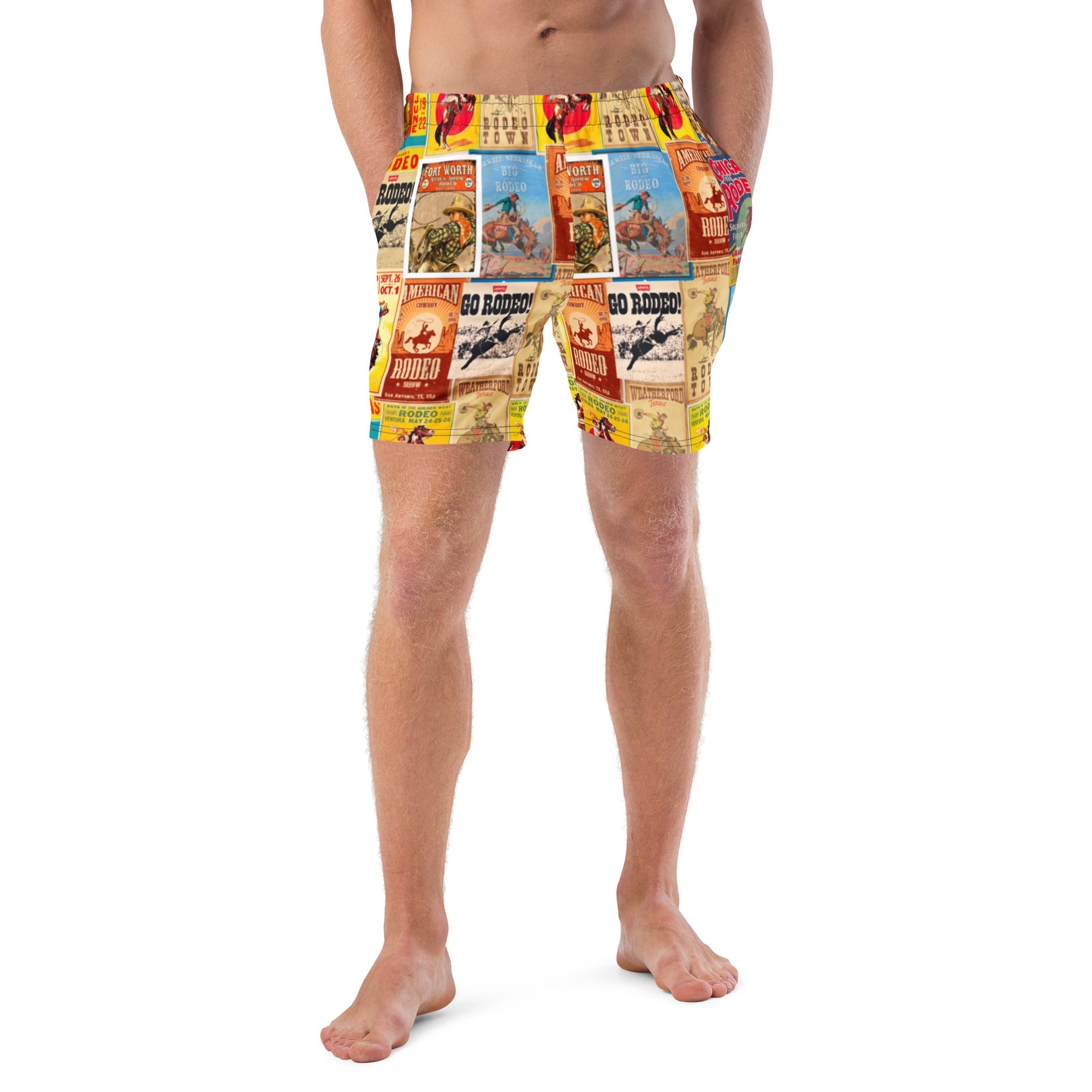 Rodeo Poster Men's Swim Trunks