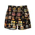 Vintage Cowboy Collage Swim Trunks