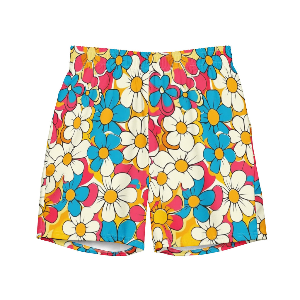 Flower Child Retro Men's Swim Trunks