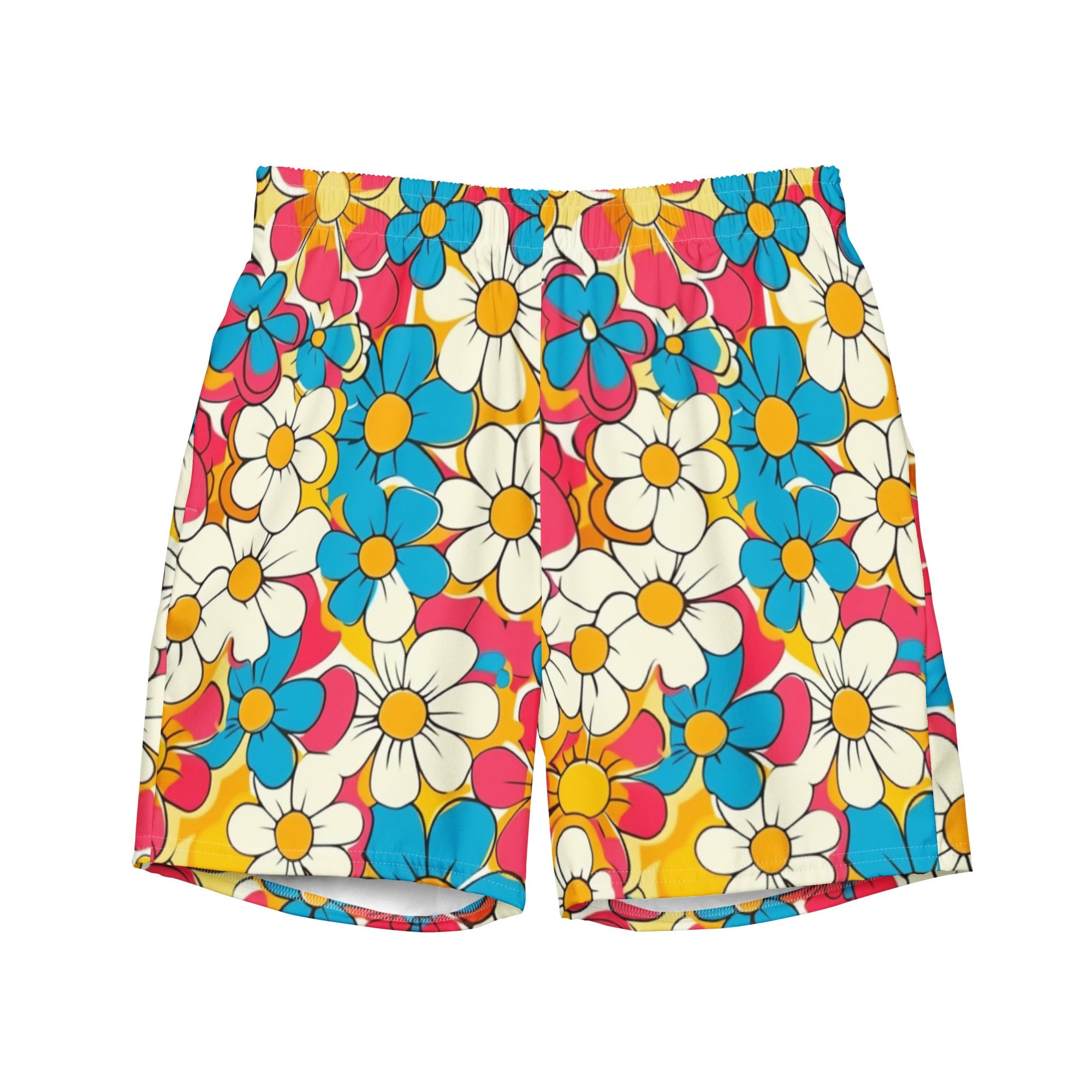 Flower Child Retro Men's Swim Trunks