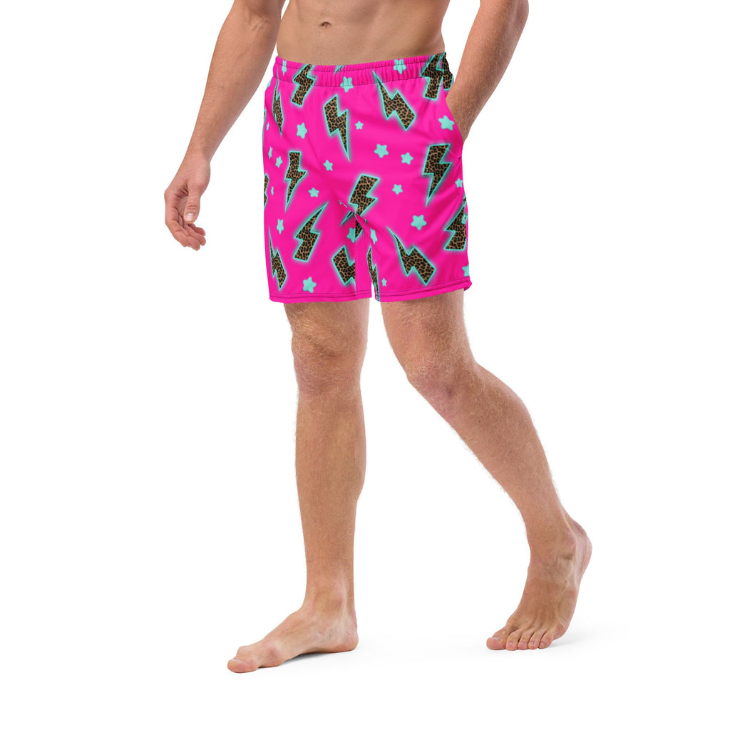 Leopard Lightning Men's Swim Trunks