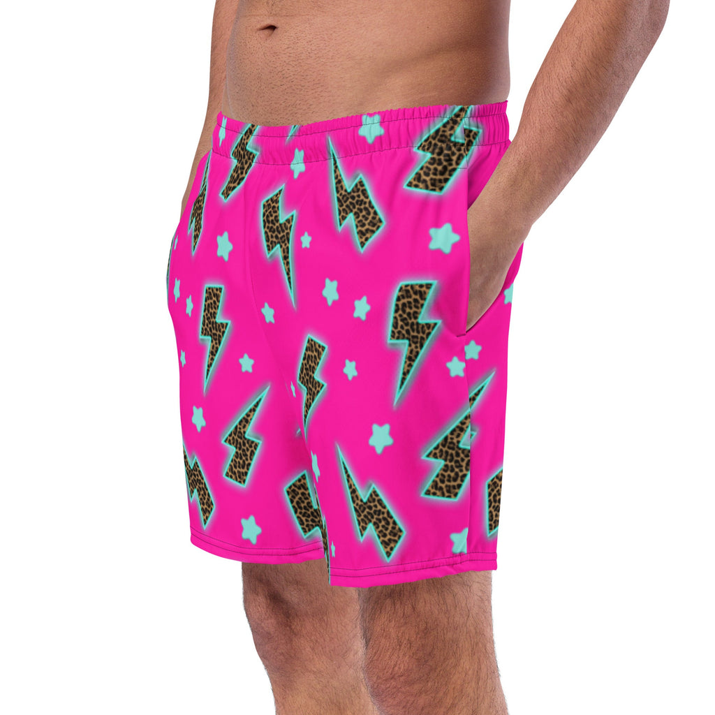 Leopard Lightning Men's Swim Trunks