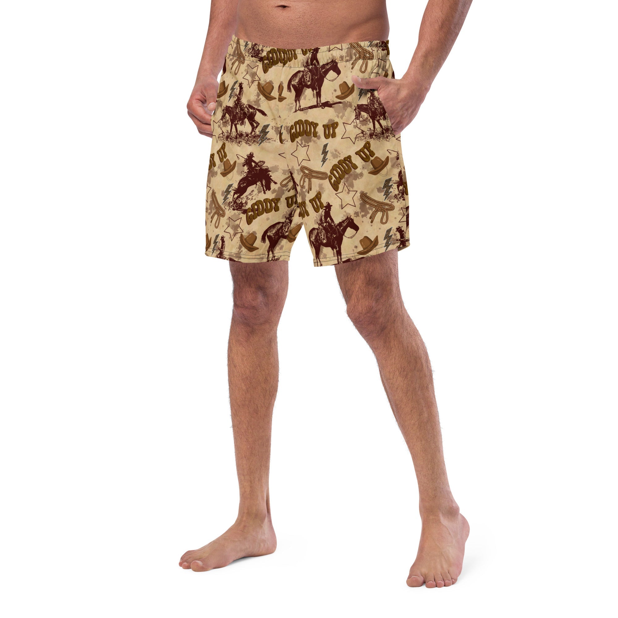 Vintage Western Men's Swim Trunks