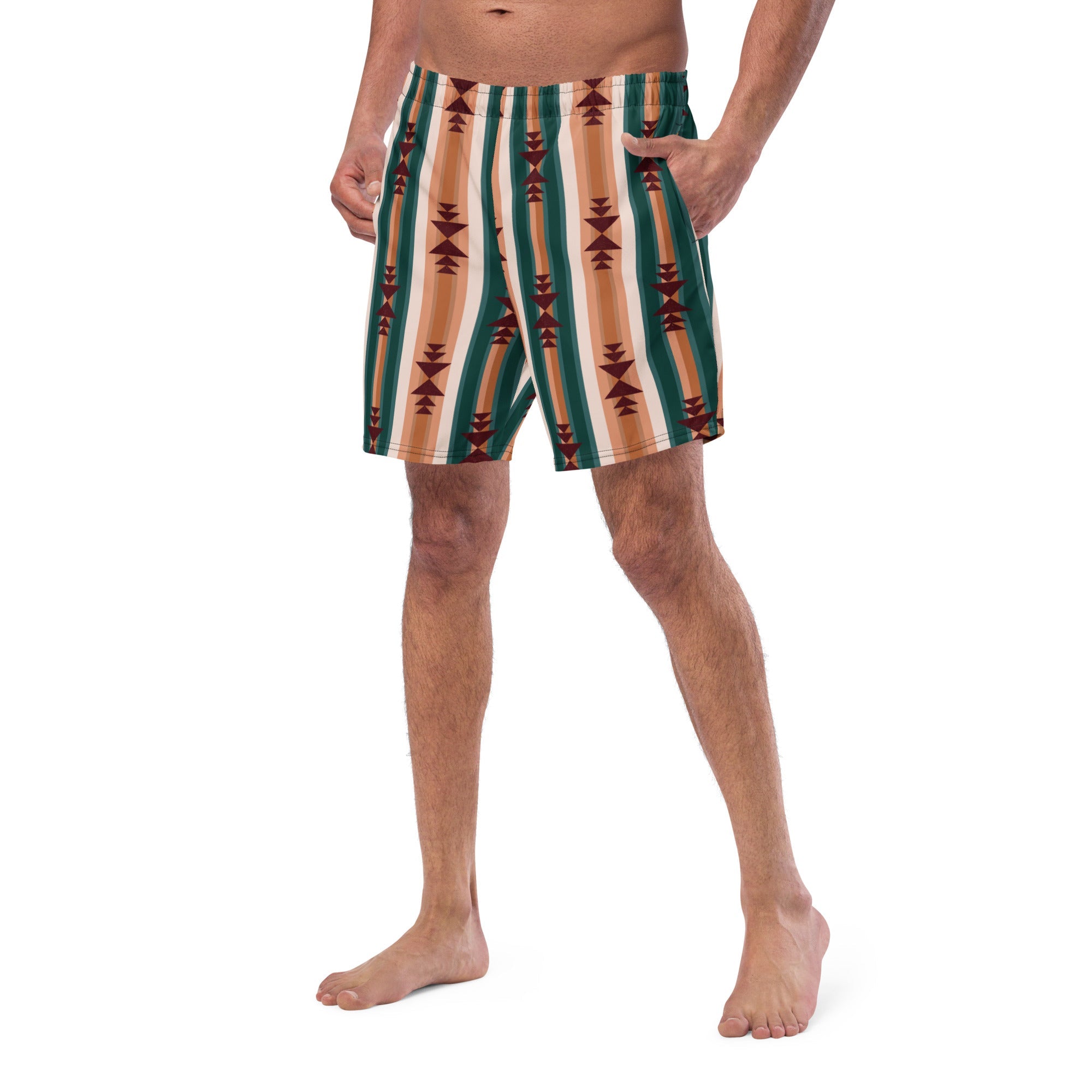 Cocoa Aztec Men's Swim Trunks