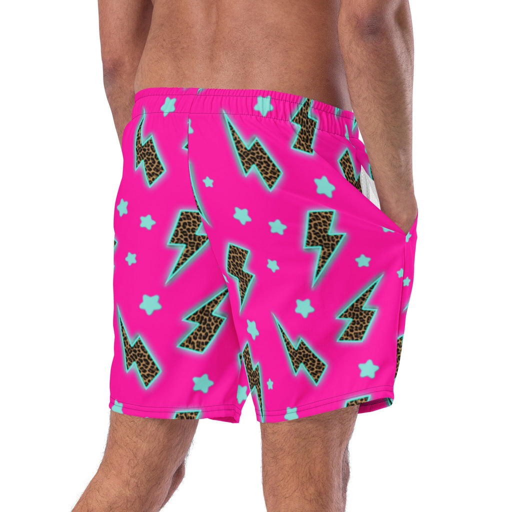 Leopard Lightning Men's Swim Trunks