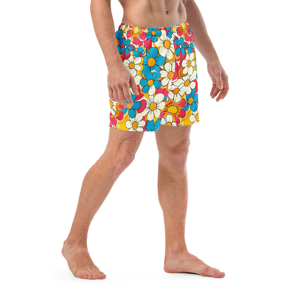 Flower Child Retro Men's Swim Trunks