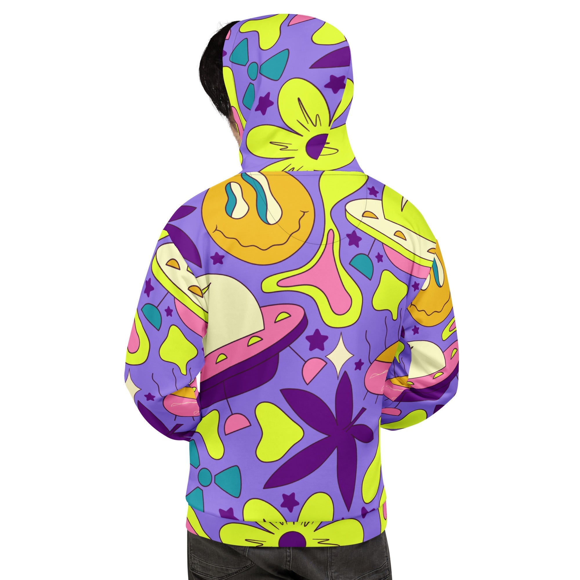 Retro World Trippin Hoodie For EDM Rave Festival Outfit Clothing