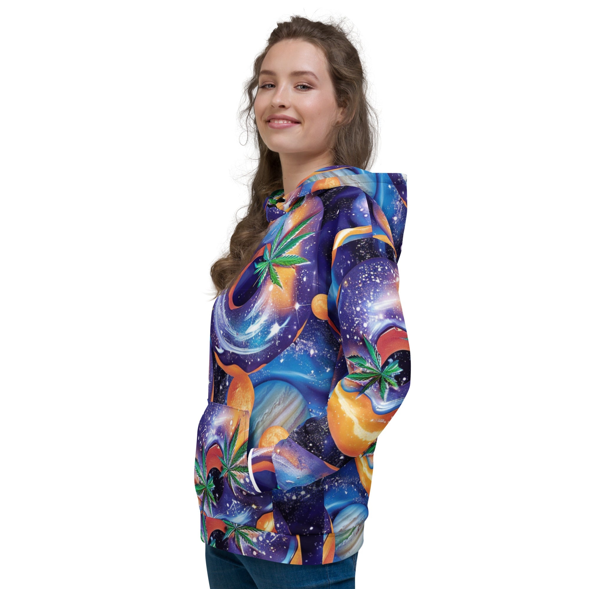 Canna Space Hoodie For EDM Rave Festival Outfit Clothing