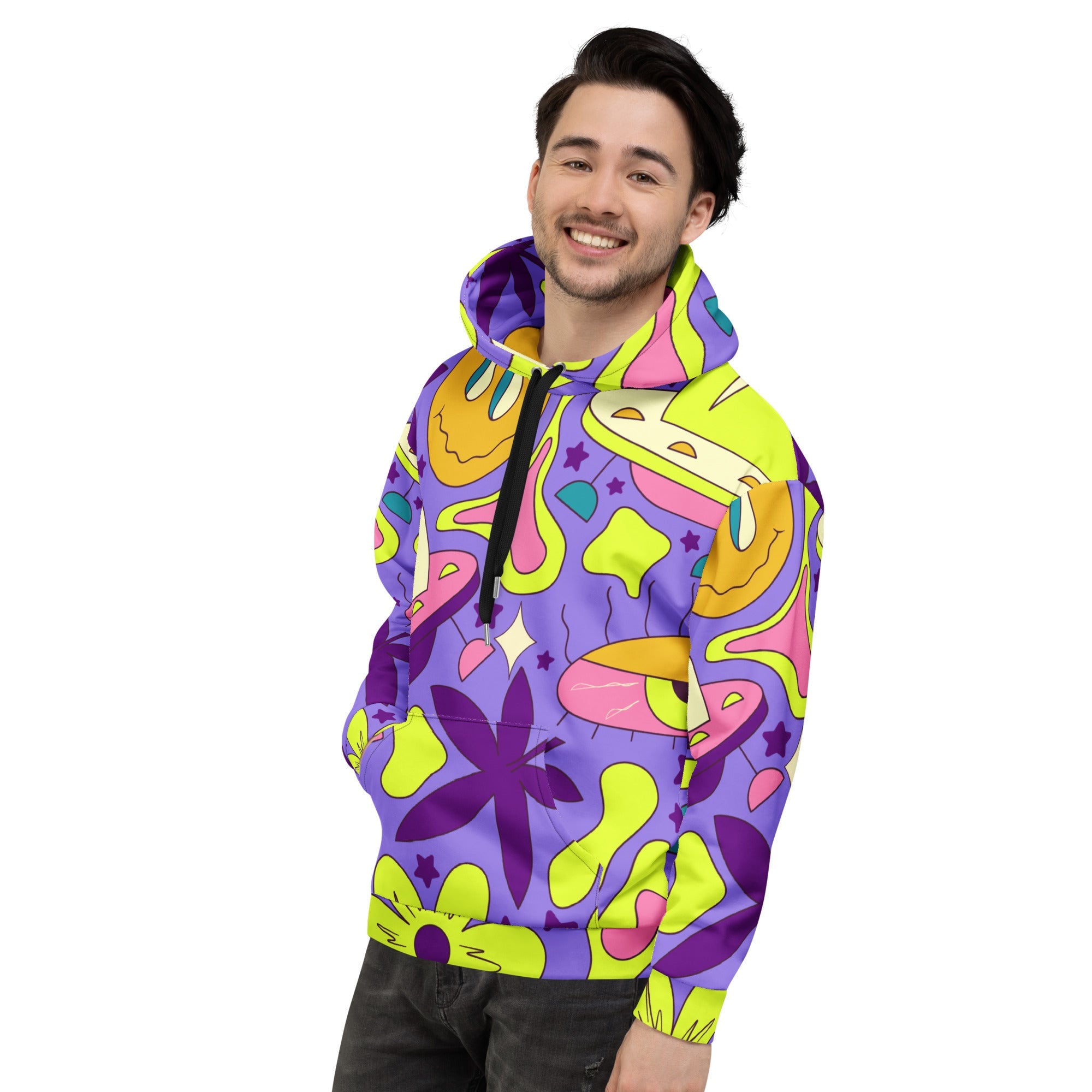 Retro World Trippin Hoodie For EDM Rave Festival Outfit Clothing