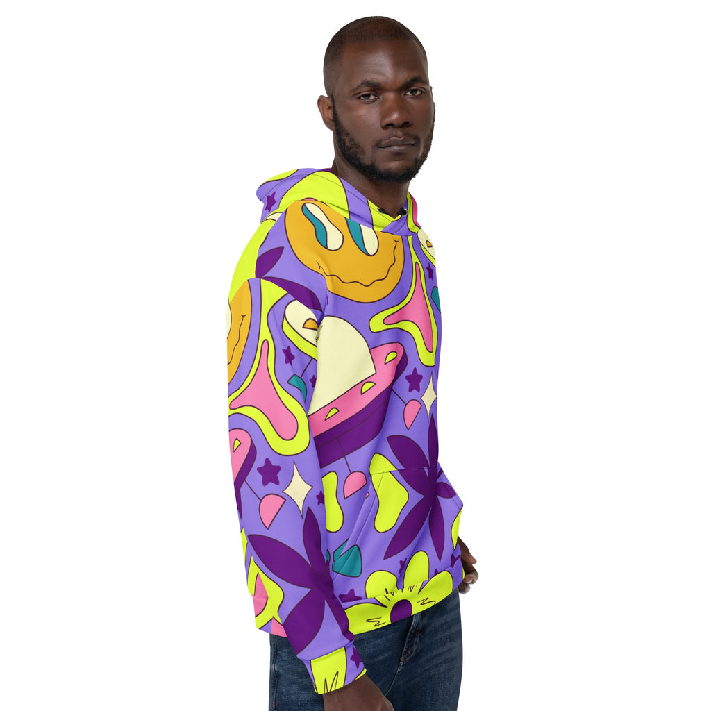 Retro World Trippin Hoodie For EDM Rave Festival Outfit Clothing