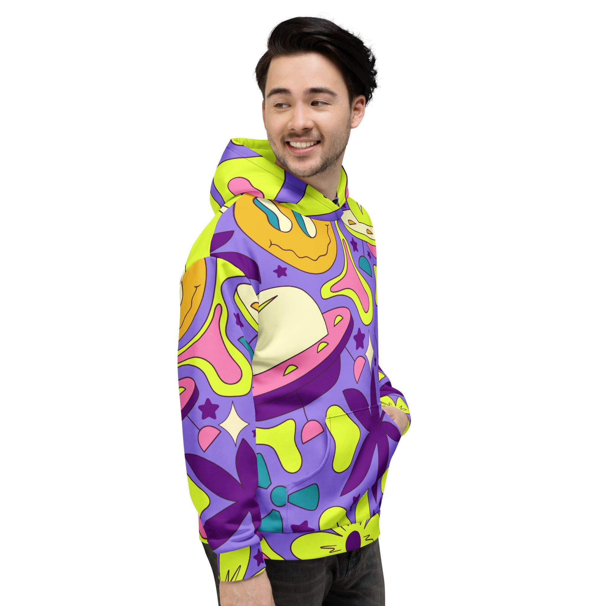 Retro World Trippin Hoodie For EDM Rave Festival Outfit Clothing