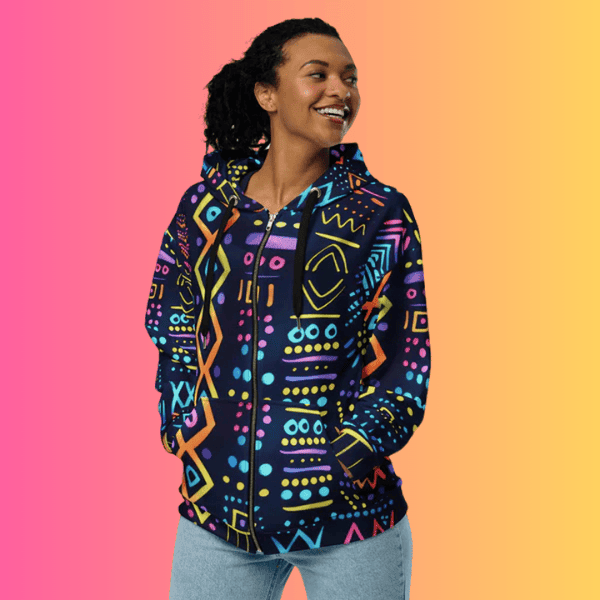 Sustainable Unisex Zip Hoodie for Music Festivals