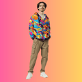 Playful Unisex Eco-Friendly Zip Hoodie - Ultimate Comfort for Rave Vibes