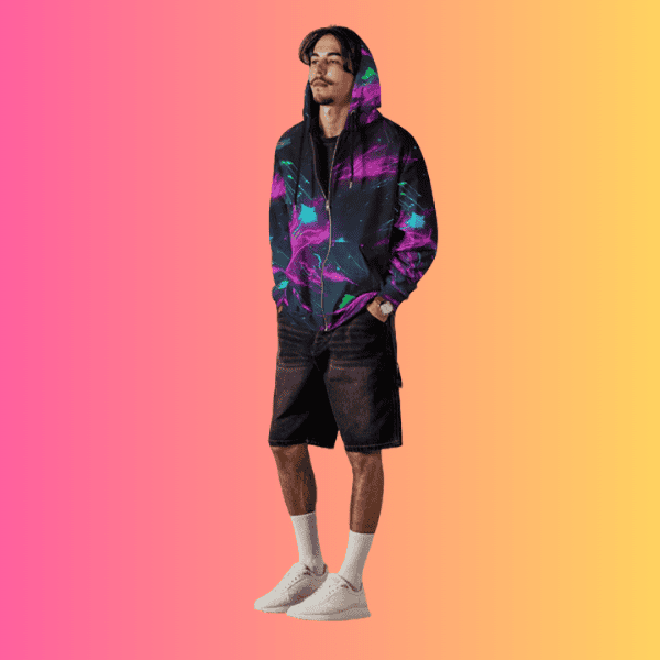 Unisex Eco-Friendly Zip Hoodie for Festival Vibes