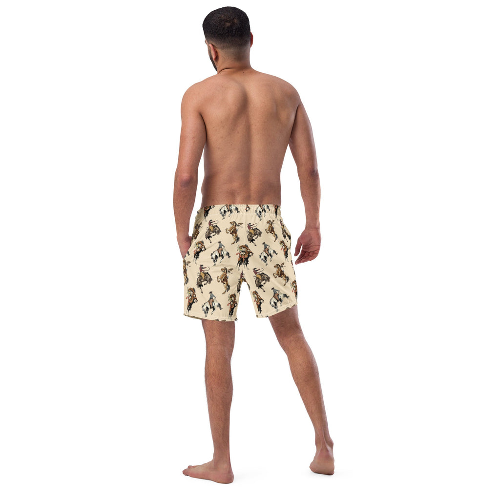 Vintage Cowgirl Men's Swim Trunks