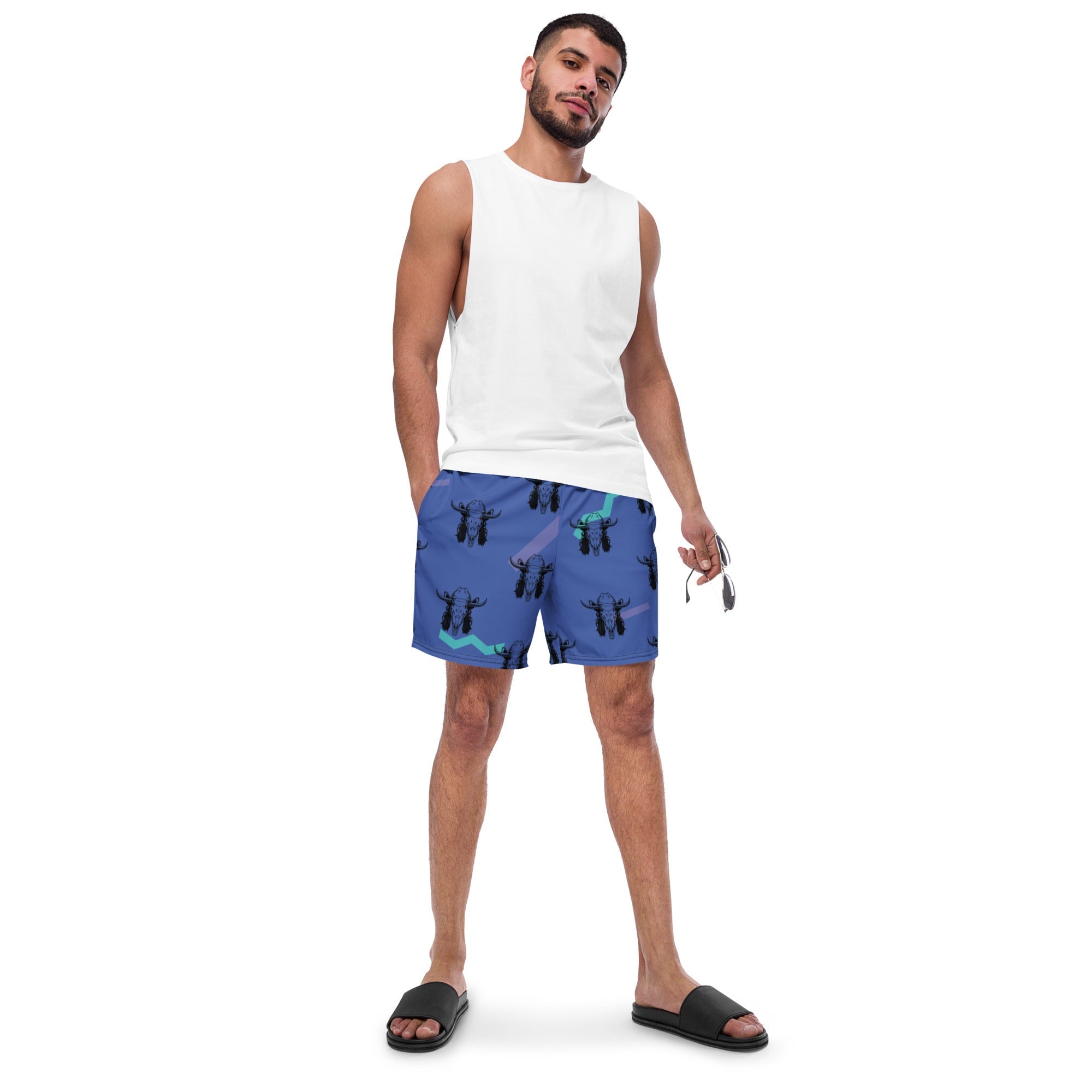 Mullet Cowboy Men's Swim Trunks