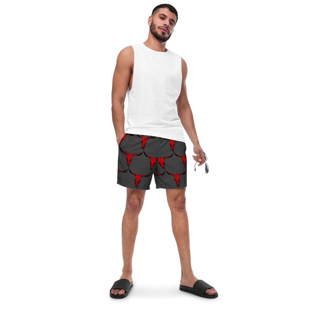 Red Bull Skull Men's Swim Trunks
