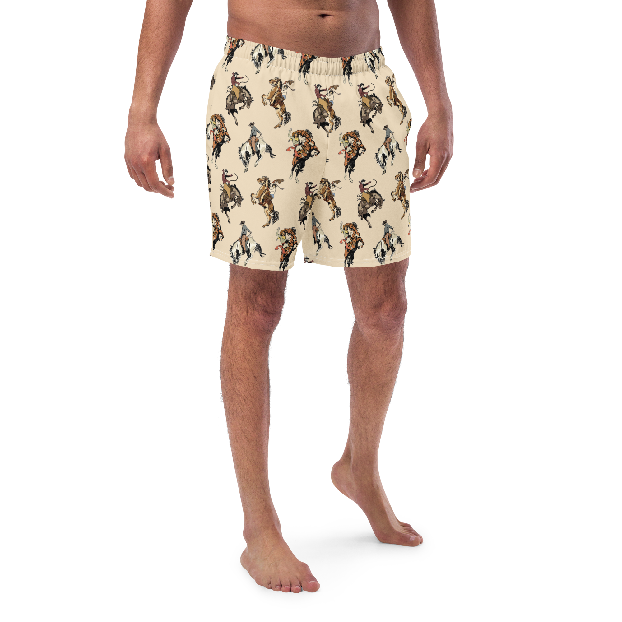 Vintage Cowgirl Men's Swim Trunks