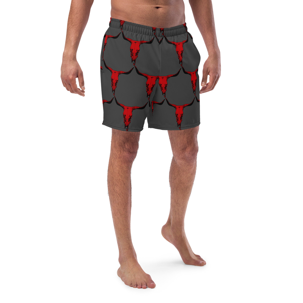 Red Bull Skull Men's Swim Trunks