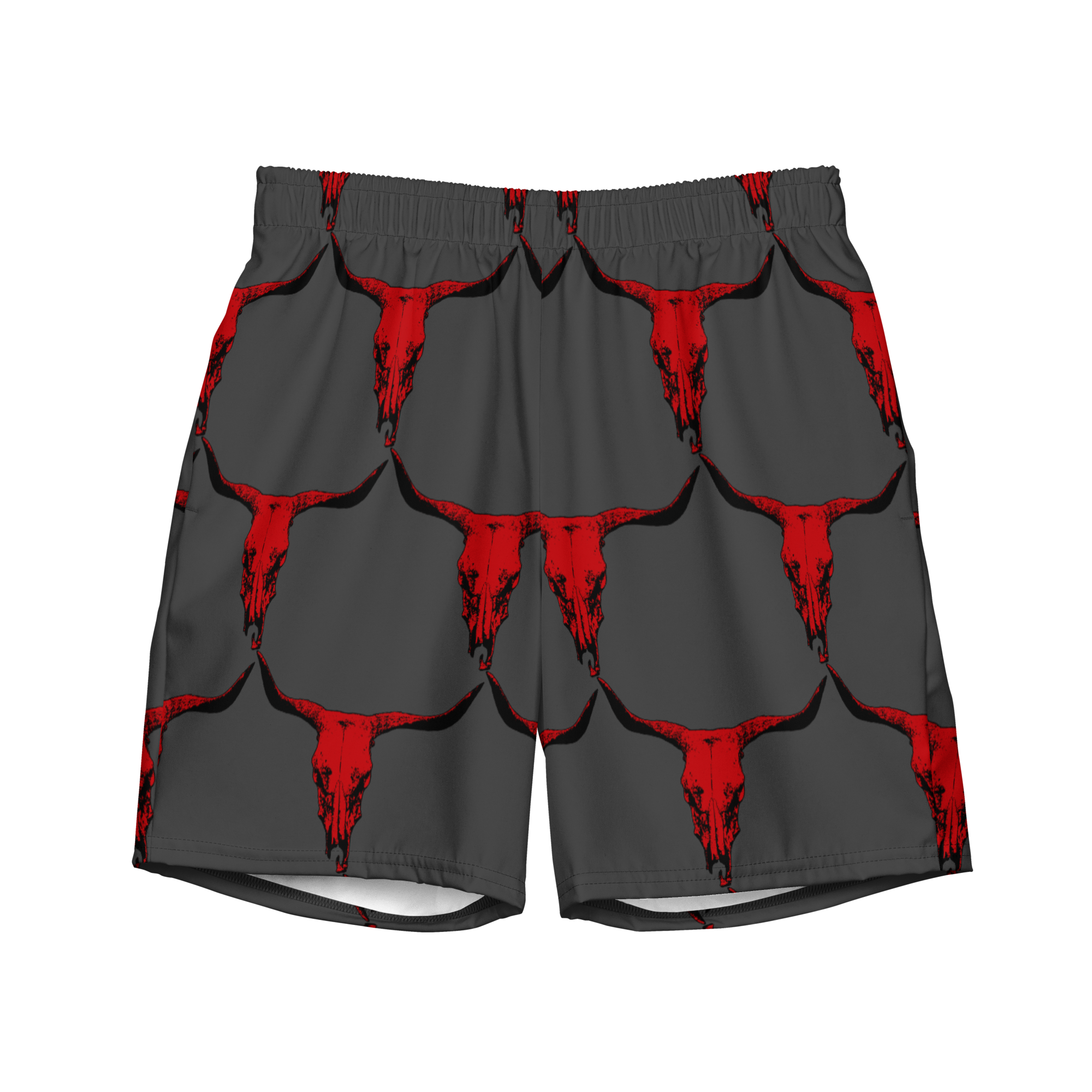 Red Bull Skull Men's Swim Trunks