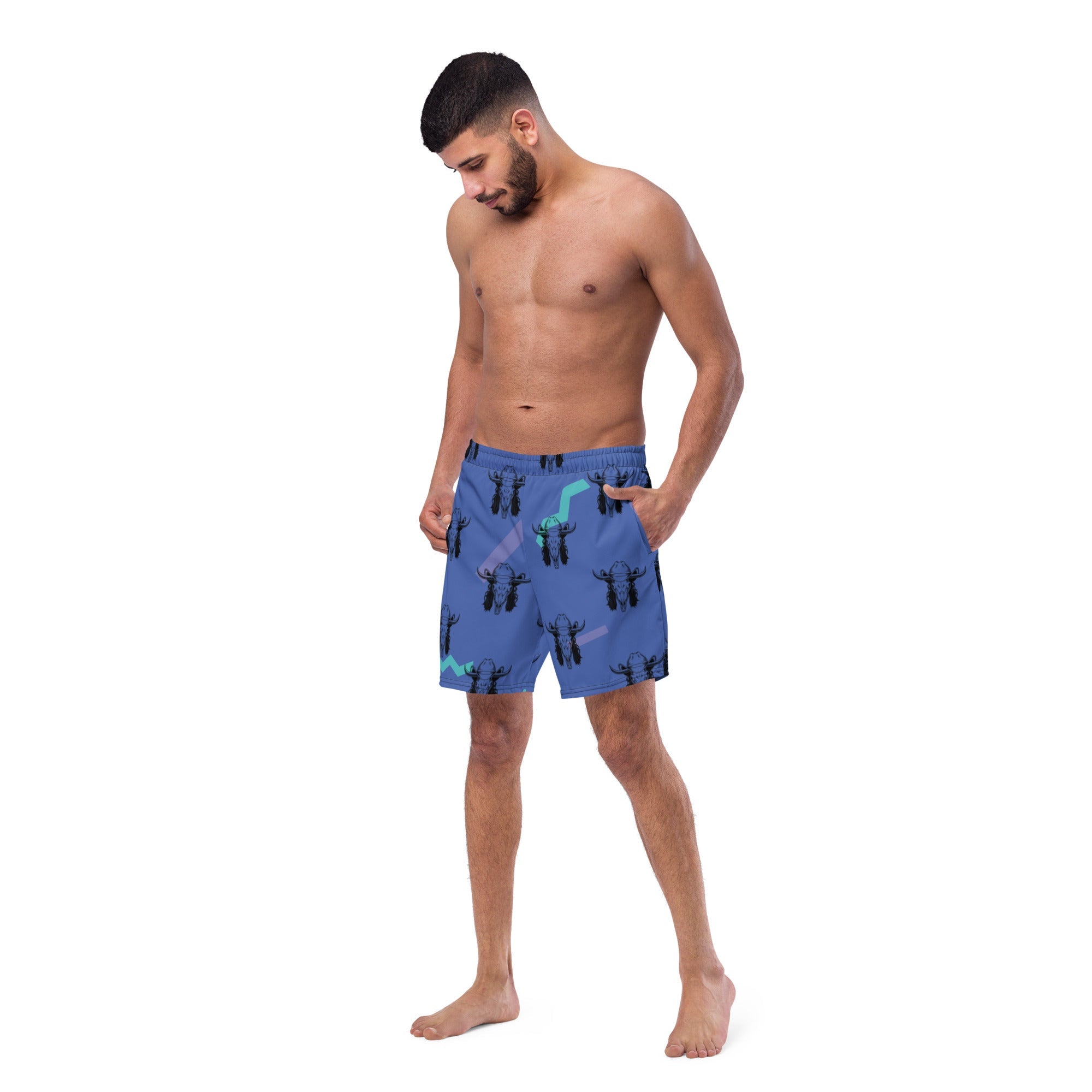 Mullet Cowboy Men's Swim Trunks