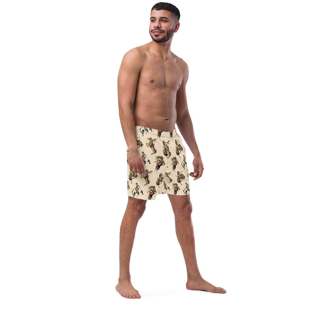 Vintage Cowgirl Men's Swim Trunks