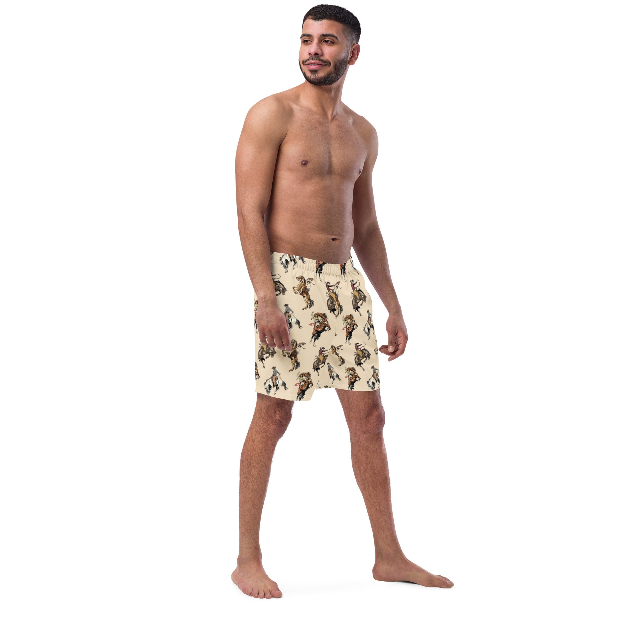Vintage Cowgirl Men's Swim Trunks
