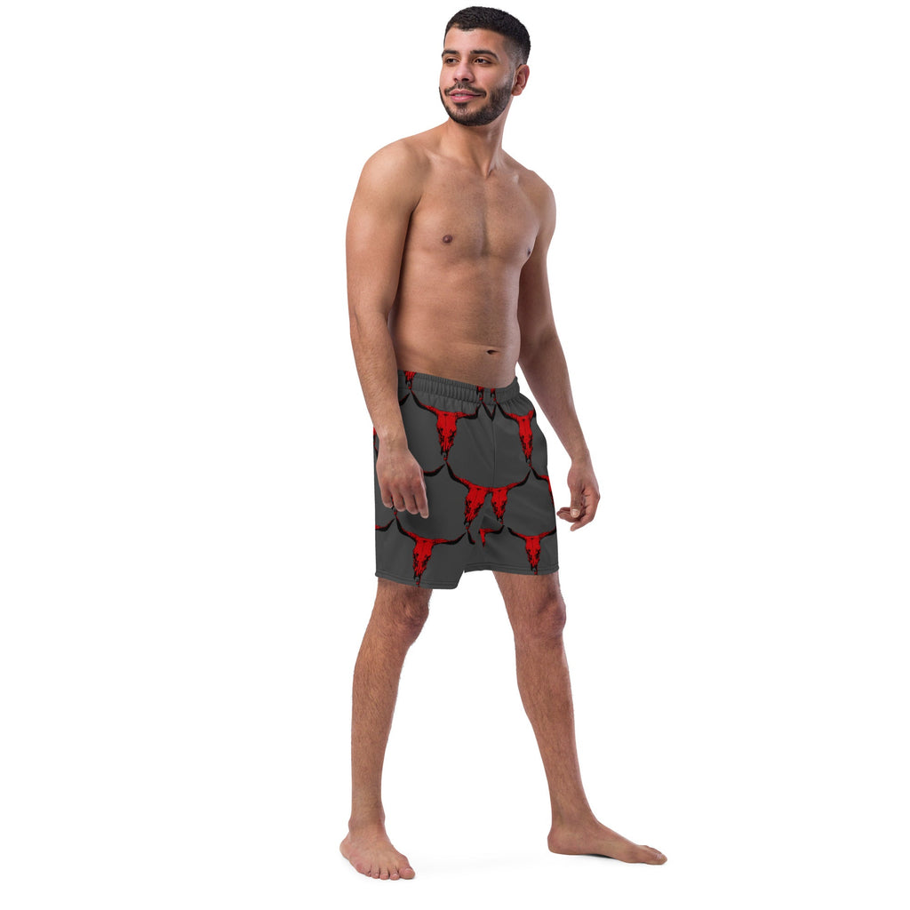 Red Bull Skull Men's Swim Trunks