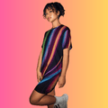 Vibrant Versatile T-Shirt Dress for Raves and Festivals