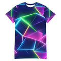 Neon Geometrical T-shirt dress For EDM Rave Festival Outfit Clothing
