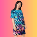 Chic & Playful T-Shirt Dress for Festivals and Street Style