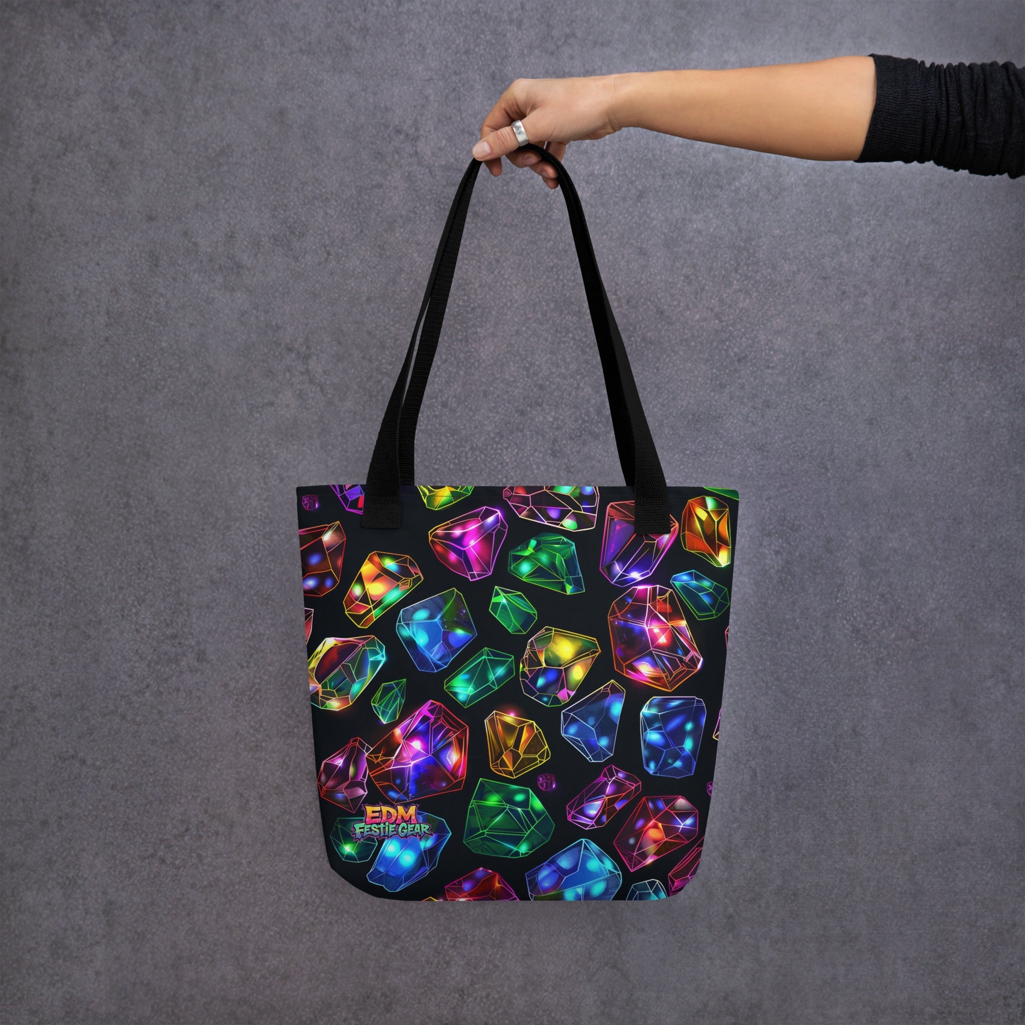 Neon Dimond's Tote Bag For EDM Rave Festival Outfit Clothing