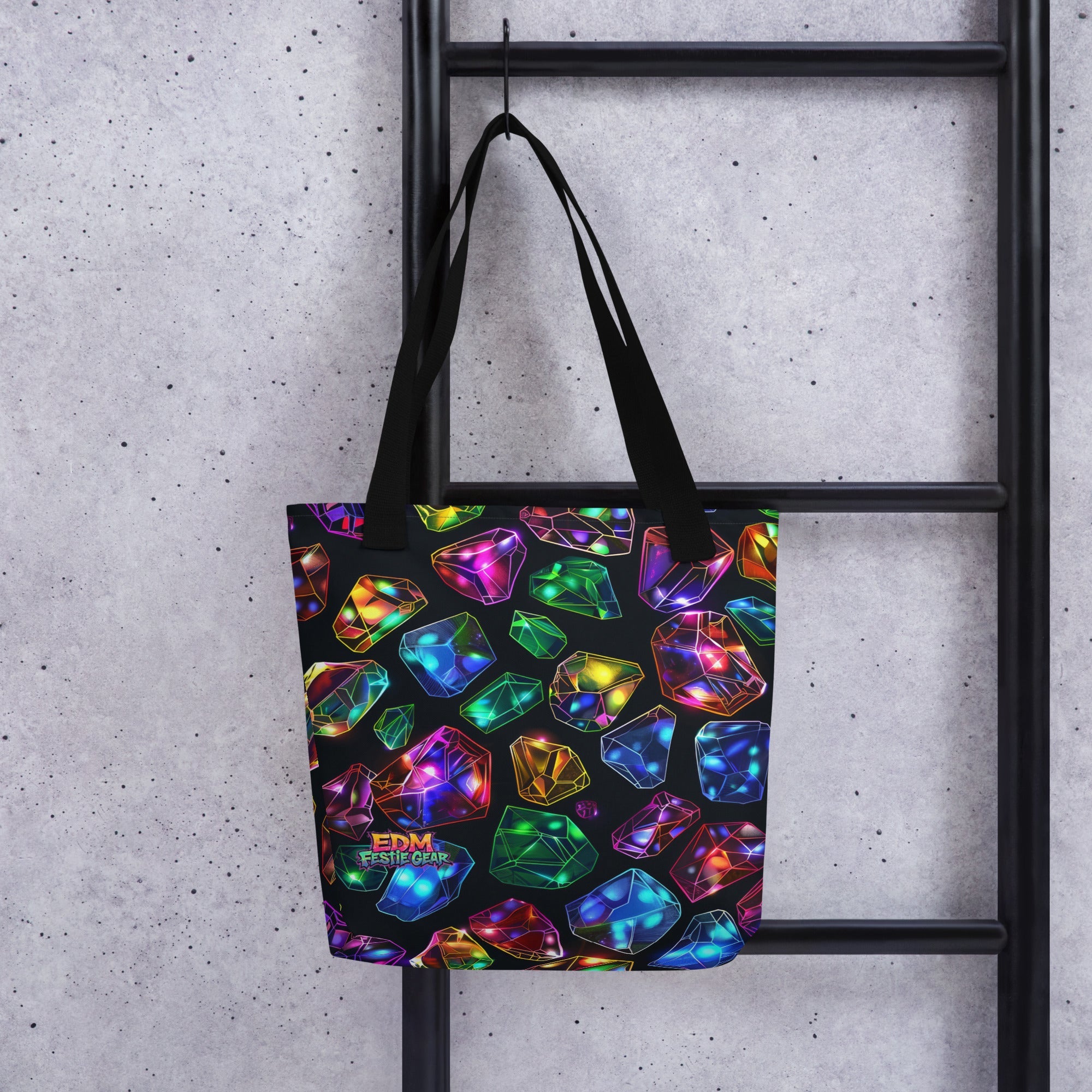 Neon Dimond's Tote Bag For EDM Rave Festival Outfit Clothing