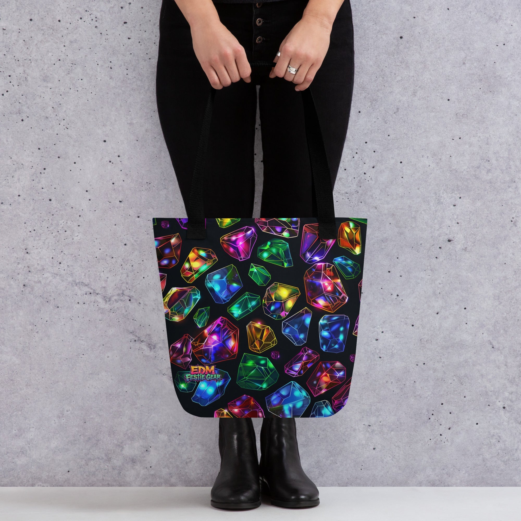 Neon Dimond's Tote Bag For EDM Rave Festival Outfit Clothing