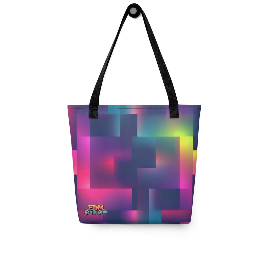 Neon Pixeled Tote Bag For EDM Rave Festival Outfit Clothing