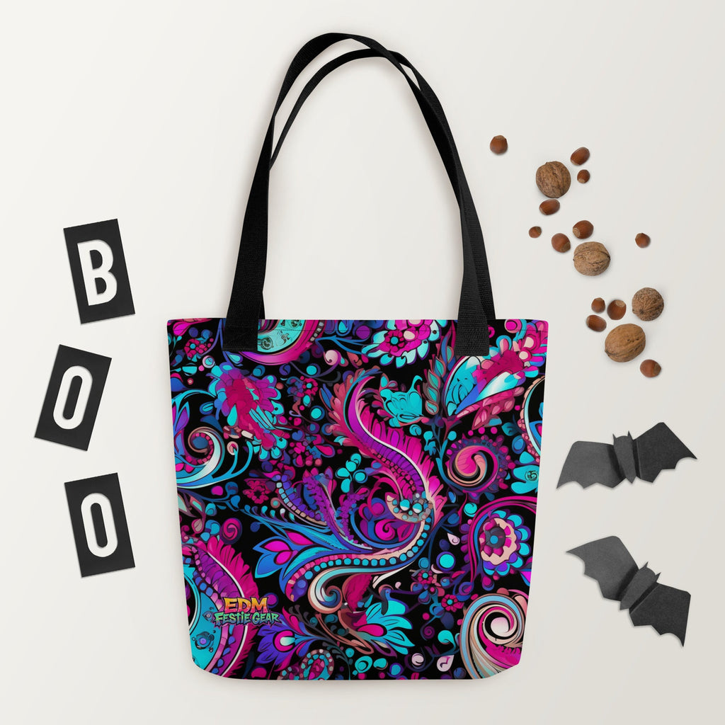 Trippy Tote Bag For EDM Rave Festival Outfit Clothing