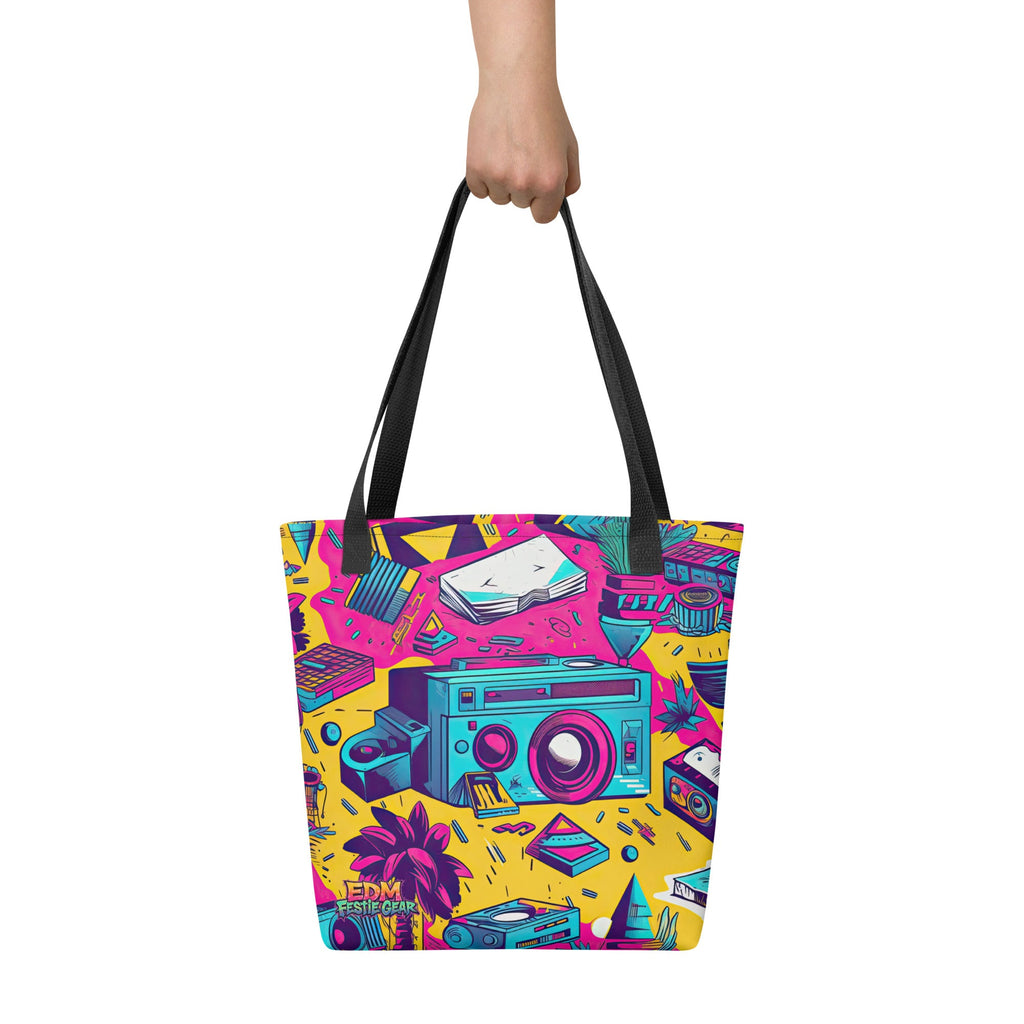 Retro Tote Bag For EDM Rave Festival Outfit Clothing