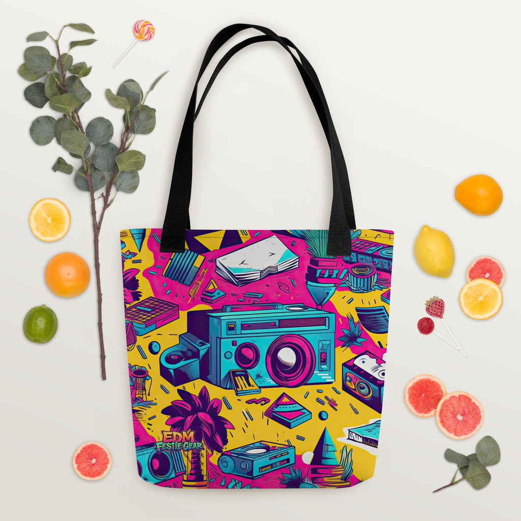 Retro Tote Bag For EDM Rave Festival Outfit Clothing