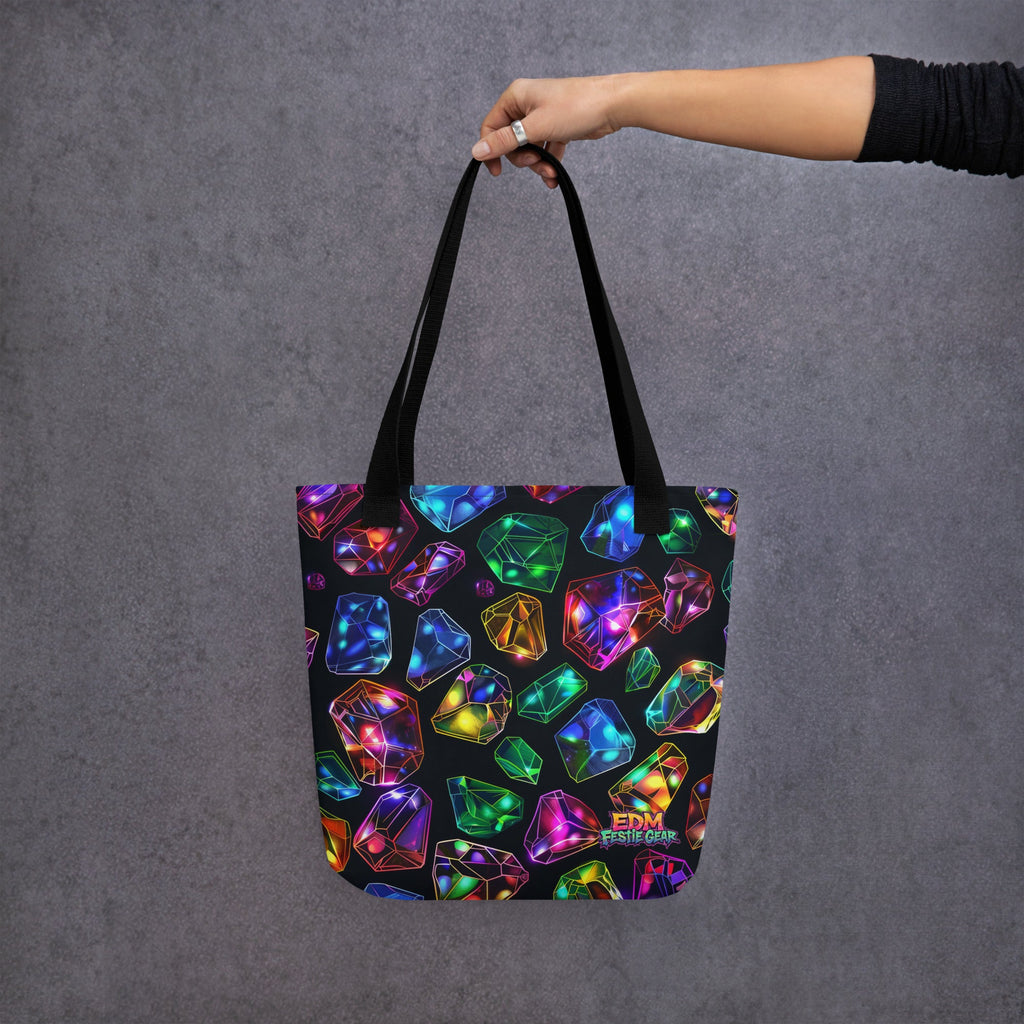 Neon Dimond's Tote Bag For EDM Rave Festival Outfit Clothing