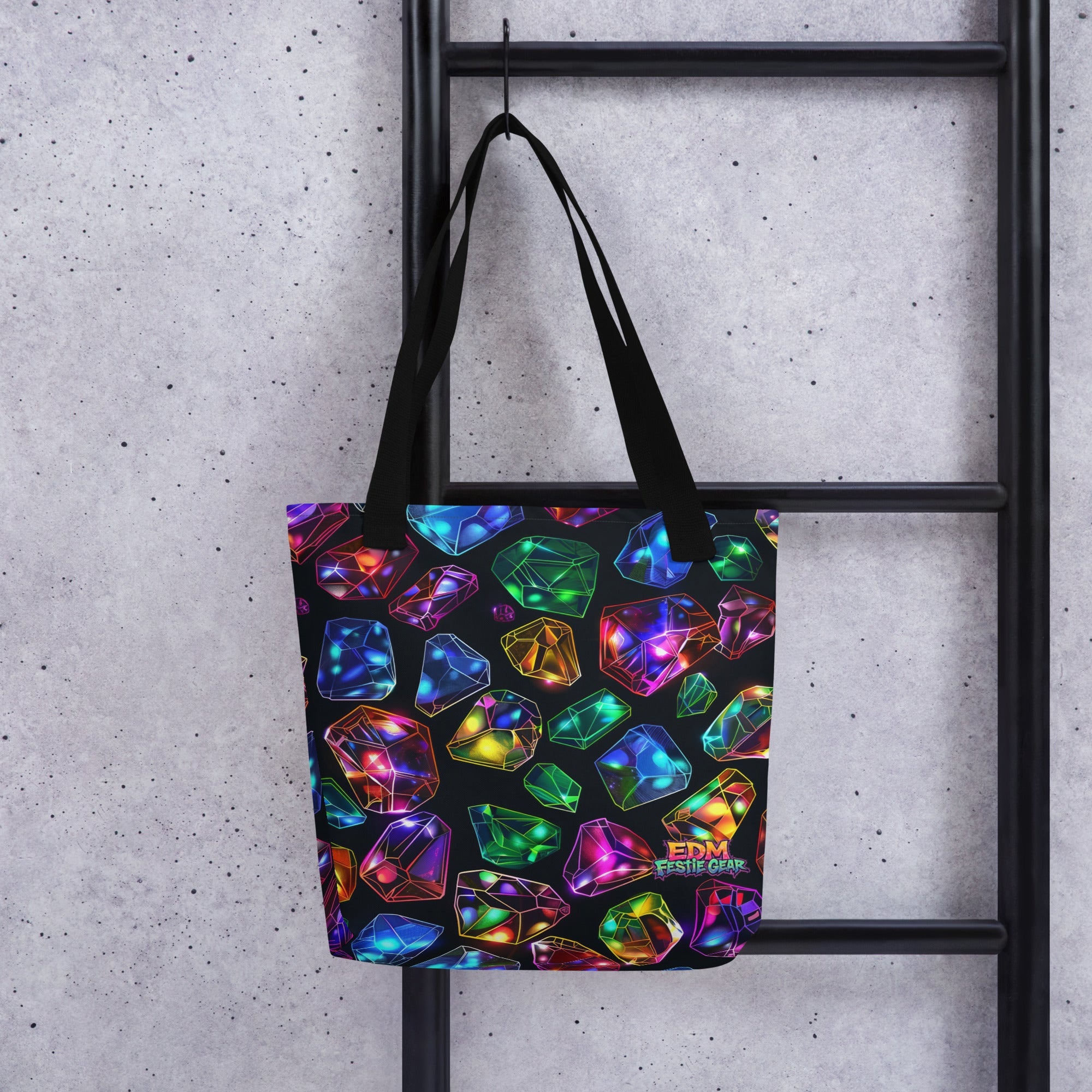 Neon Dimond's Tote Bag For EDM Rave Festival Outfit Clothing