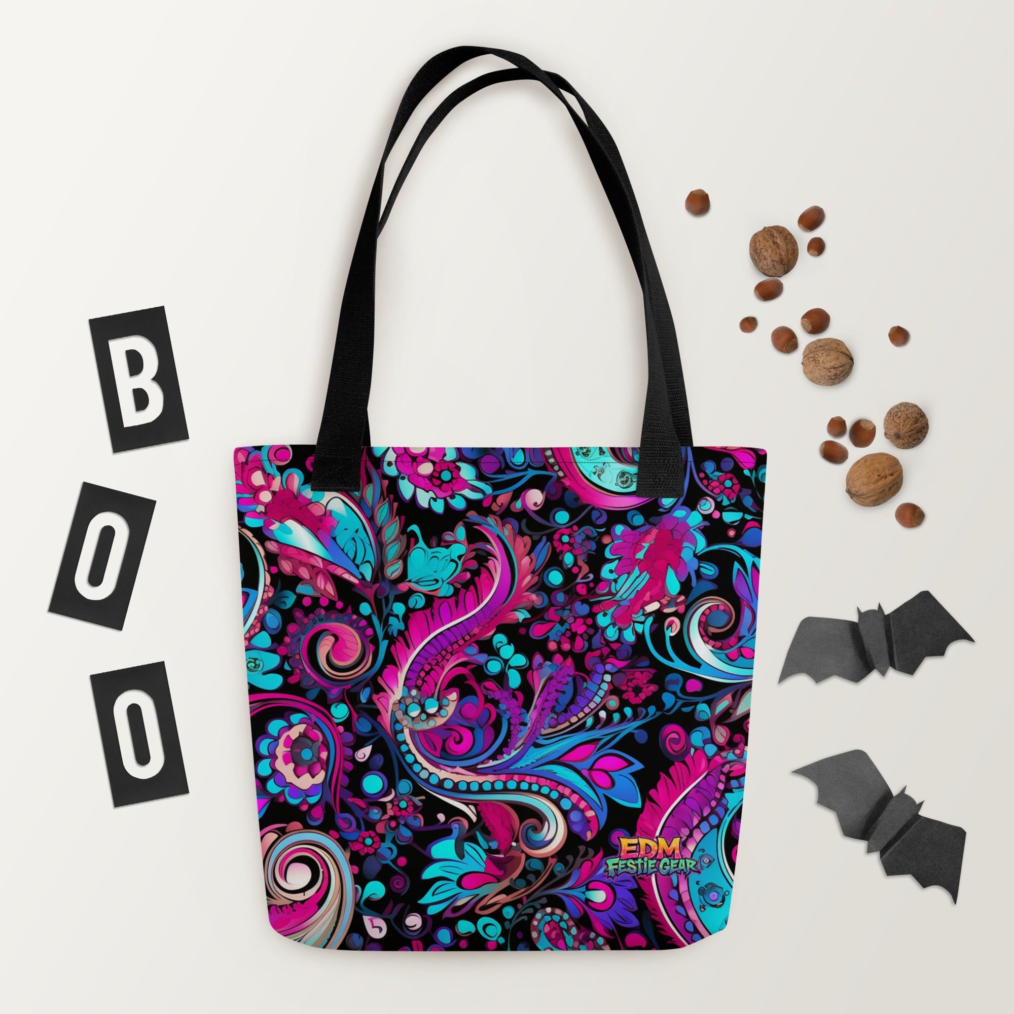 Trippy Tote Bag For EDM Rave Festival Outfit Clothing