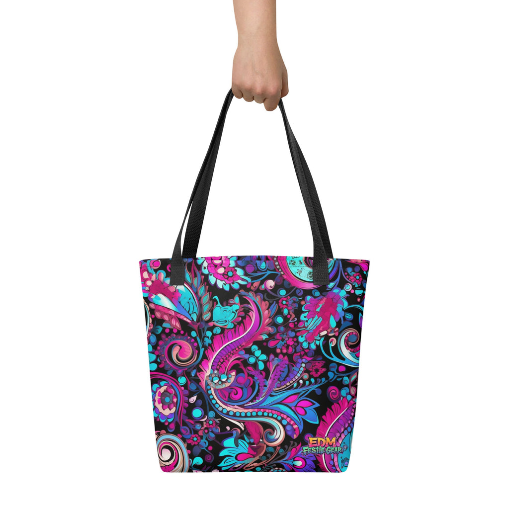 Trippy Tote Bag For EDM Rave Festival Outfit Clothing