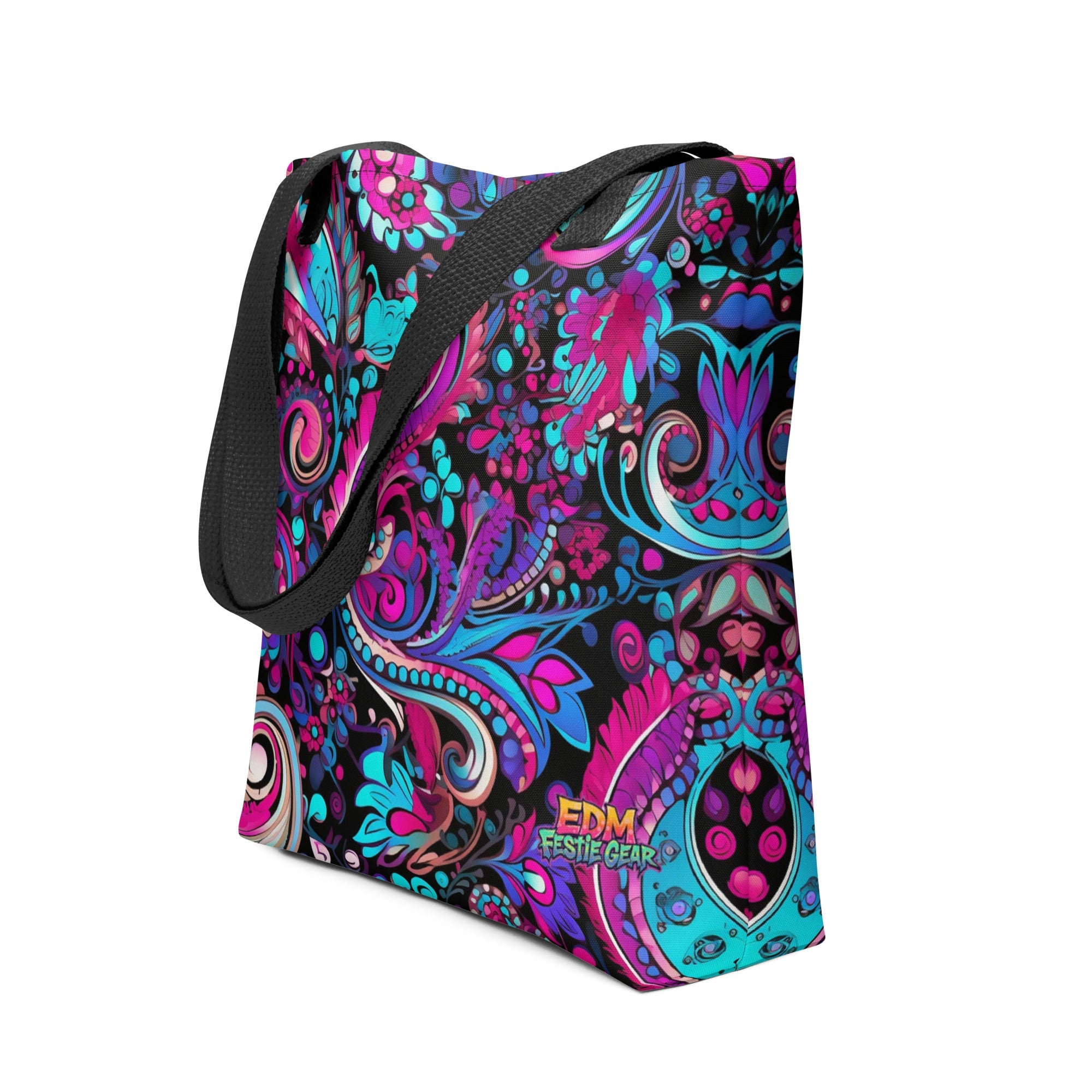 Trippy Tote Bag For EDM Rave Festival Outfit Clothing