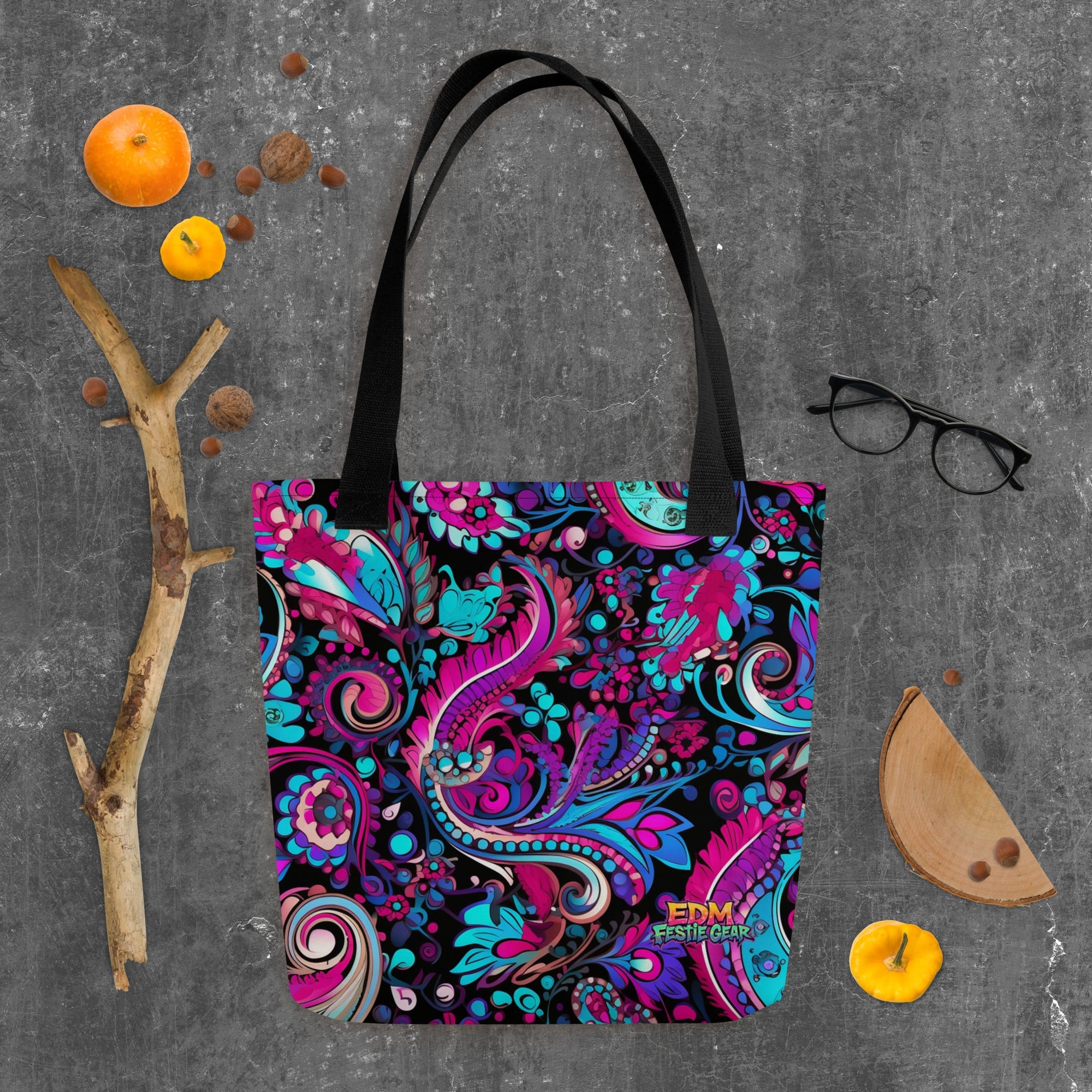 Trippy Tote Bag For EDM Rave Festival Outfit Clothing