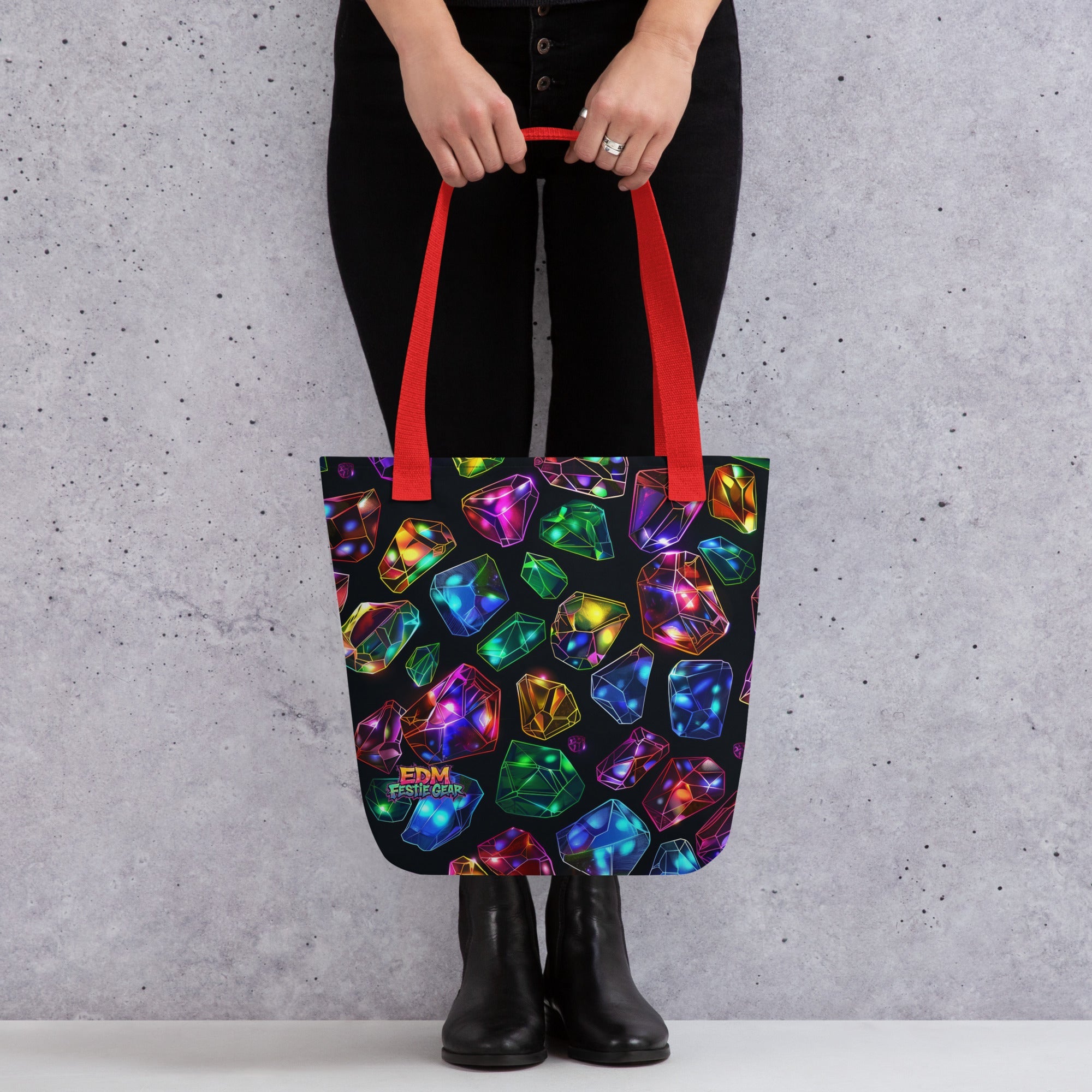 Neon Dimond's Tote Bag For EDM Rave Festival Outfit Clothing