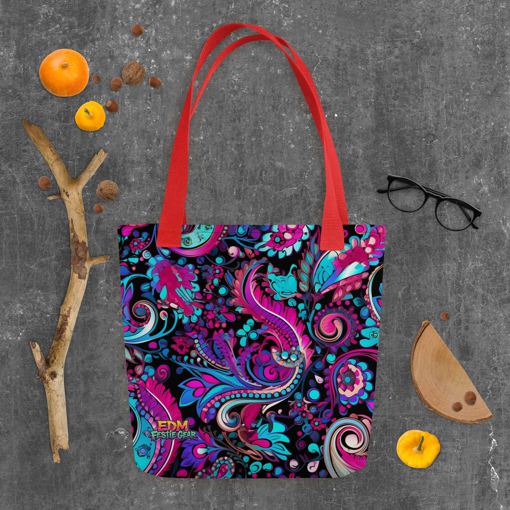 Trippy Tote Bag For EDM Rave Festival Outfit Clothing